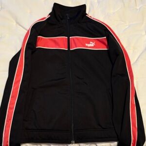 Vintage Puma Black and Pink Track Jacket